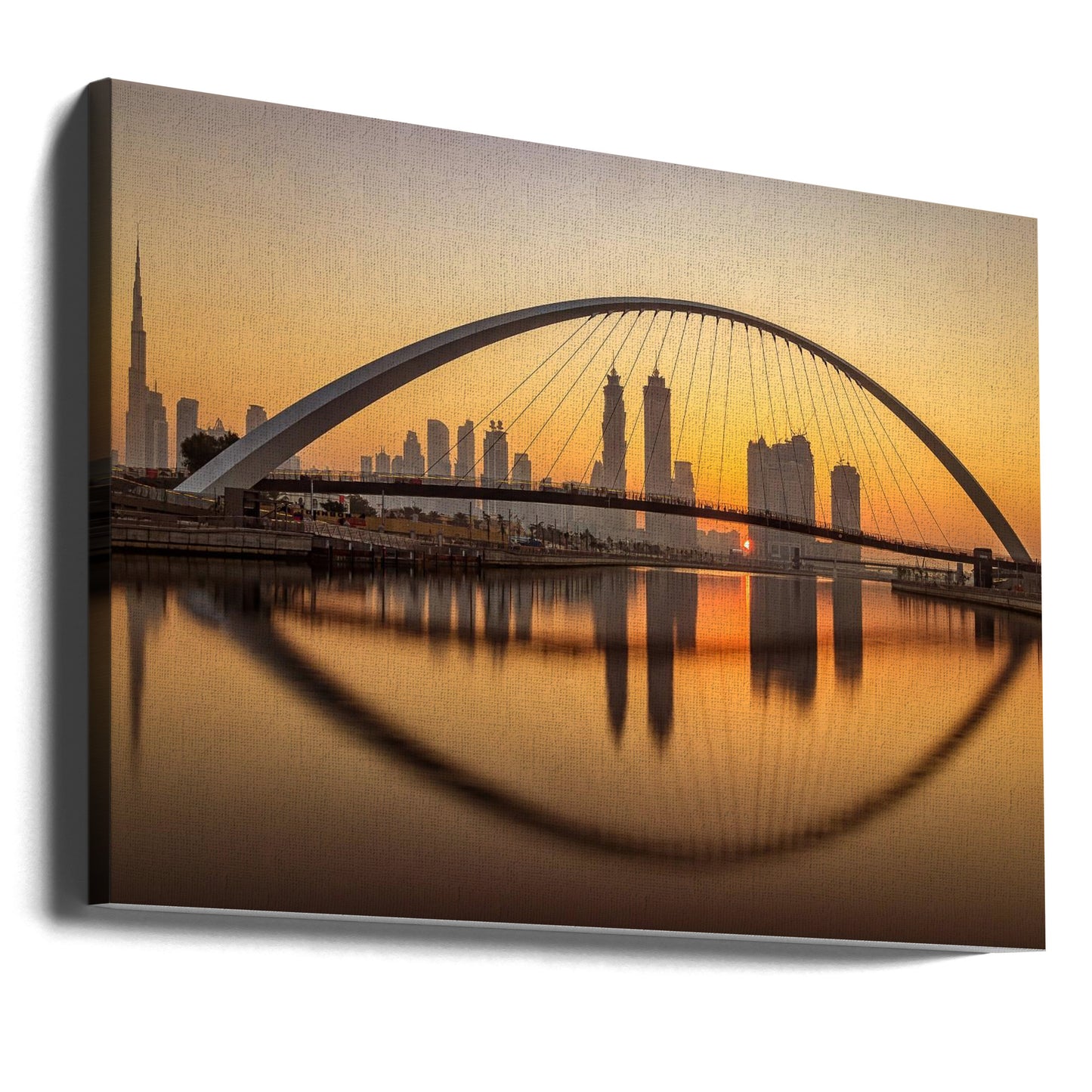 Zonsopgang bij het Dubai Water Canal | Canvasprints