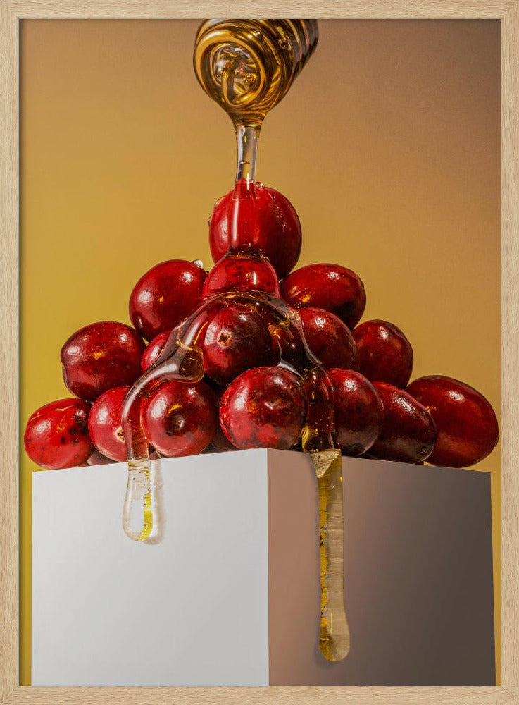 Mirtilli rossi con miele | Poster - Stampe d’Arte