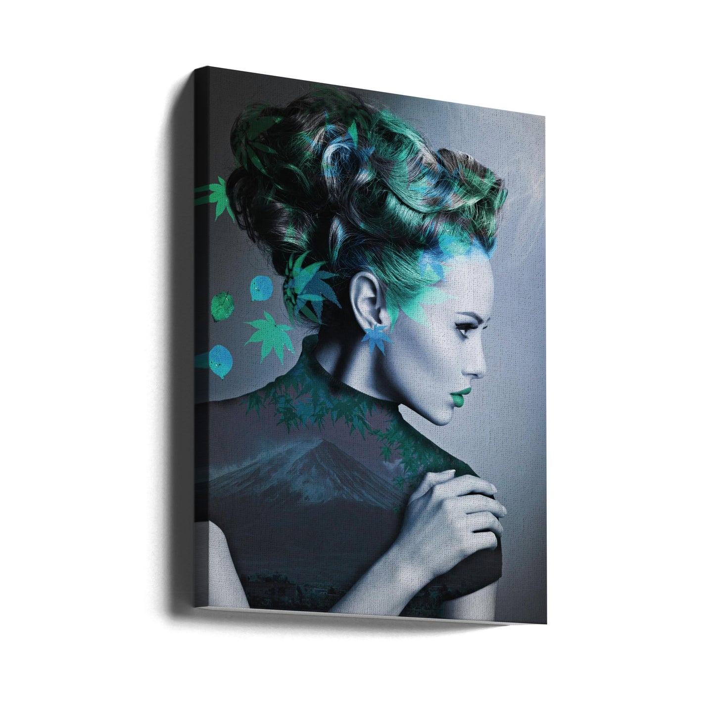 Groen met bladeren | Canvasprints