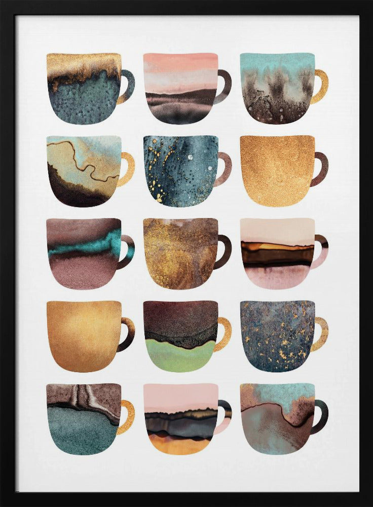 Jordnära kaffekoppar | Poster