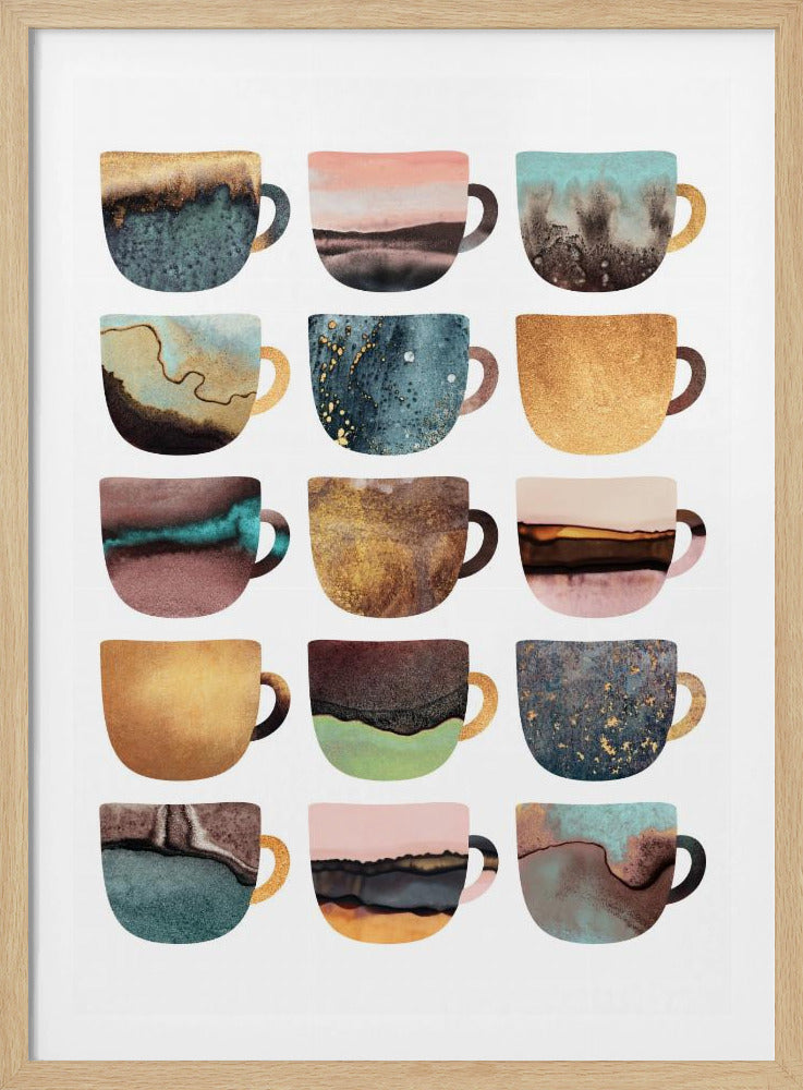 Jordnära kaffekoppar | Poster
