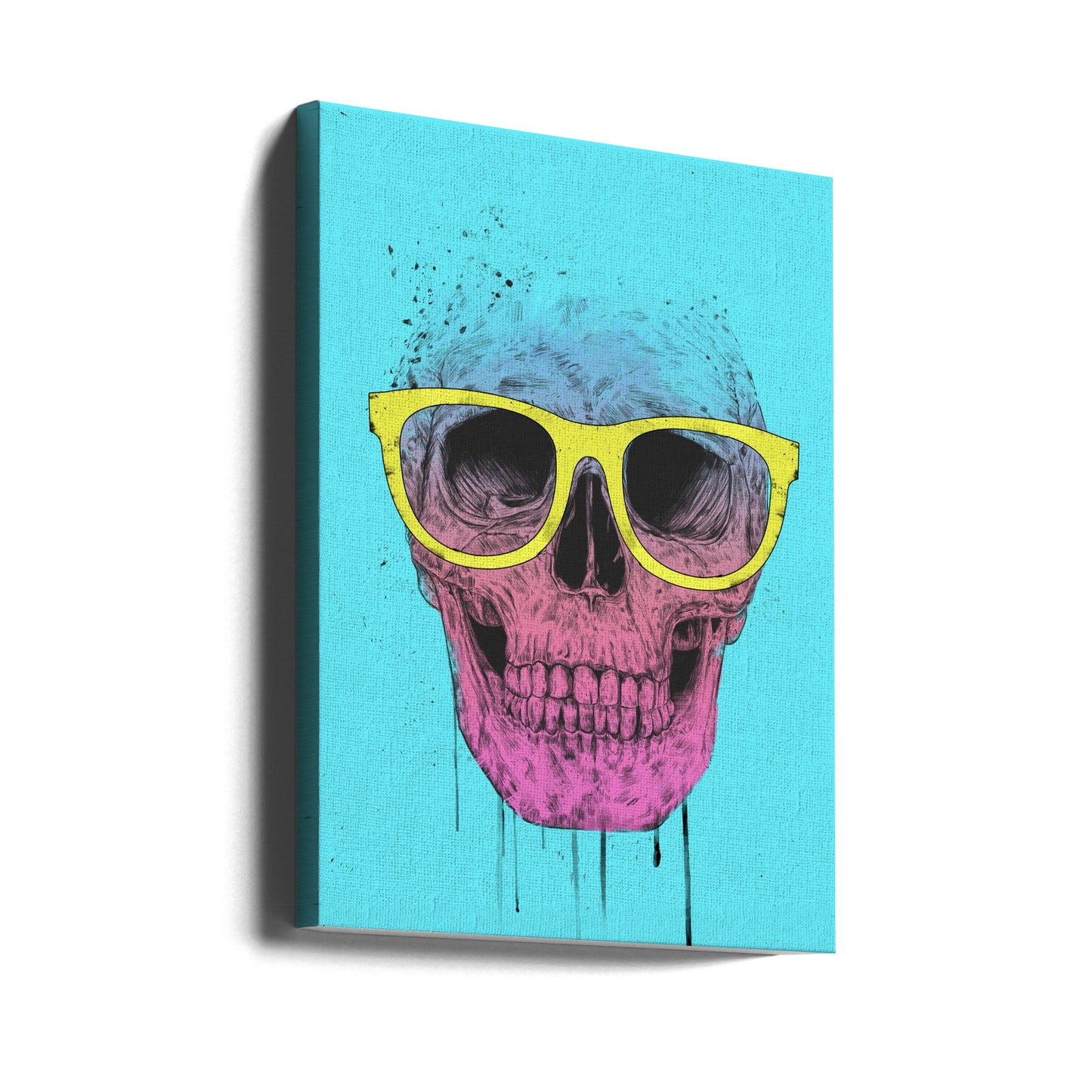 Popkonst-skalle med glasögon | Canvas