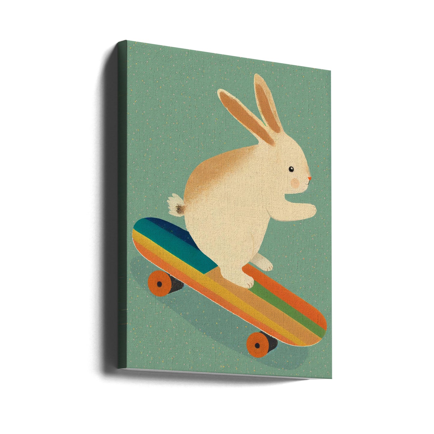 Lapin sur skateboard | Tableaux sur Toile