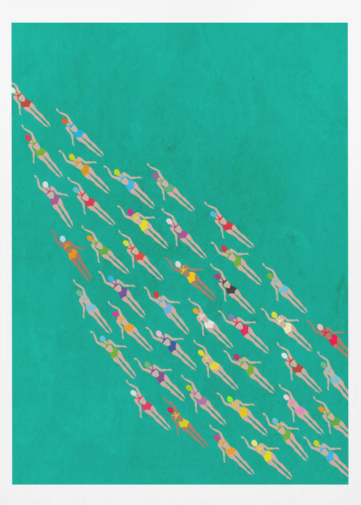 Racing Swimmers | Poster