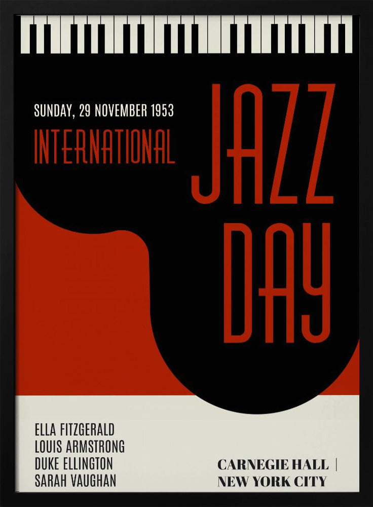 Jazzy Days Tummanpunainen | Julisteet - Taidevedokset