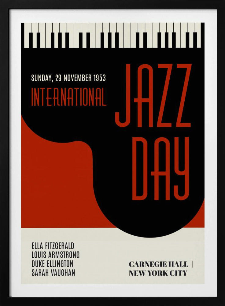 Jazzy Days Tummanpunainen | Julisteet - Taidevedokset
