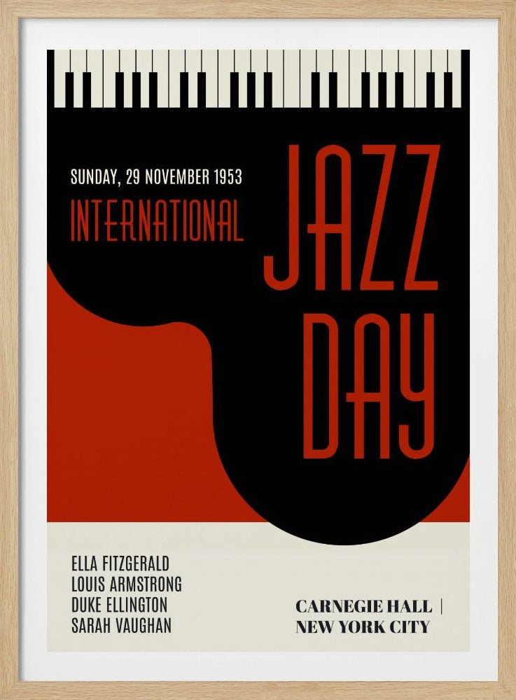 Jazzy Days Tummanpunainen | Julisteet - Taidevedokset