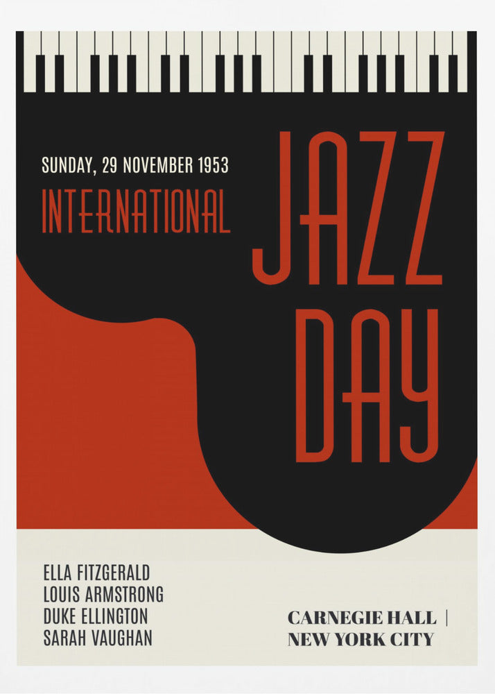 Jazzy Days Tummanpunainen | Julisteet - Taidevedokset