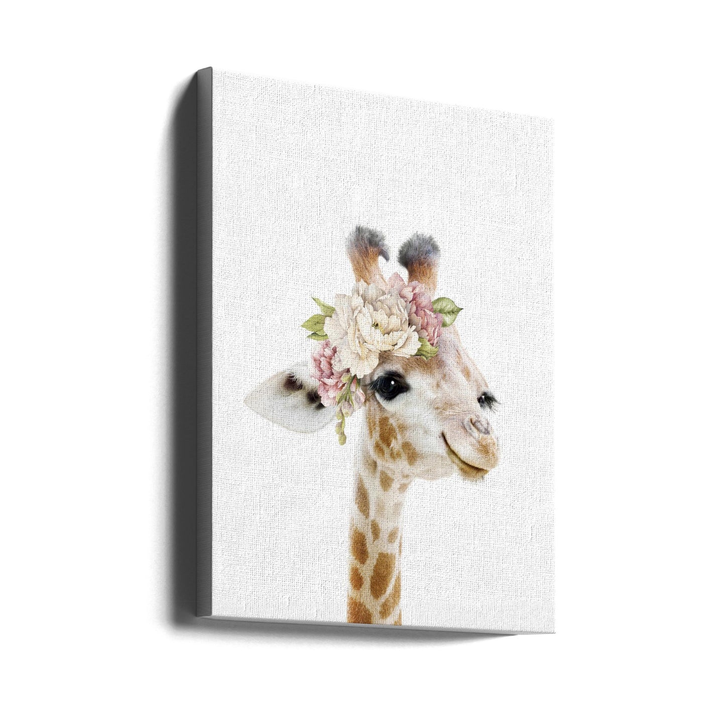 Floral Baby Giraffe | Canvas