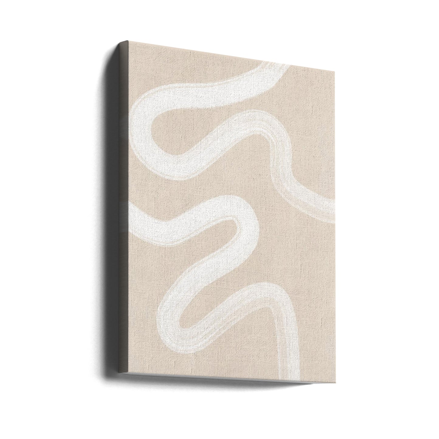 Disegno a una linea beige | Stampe su Tela