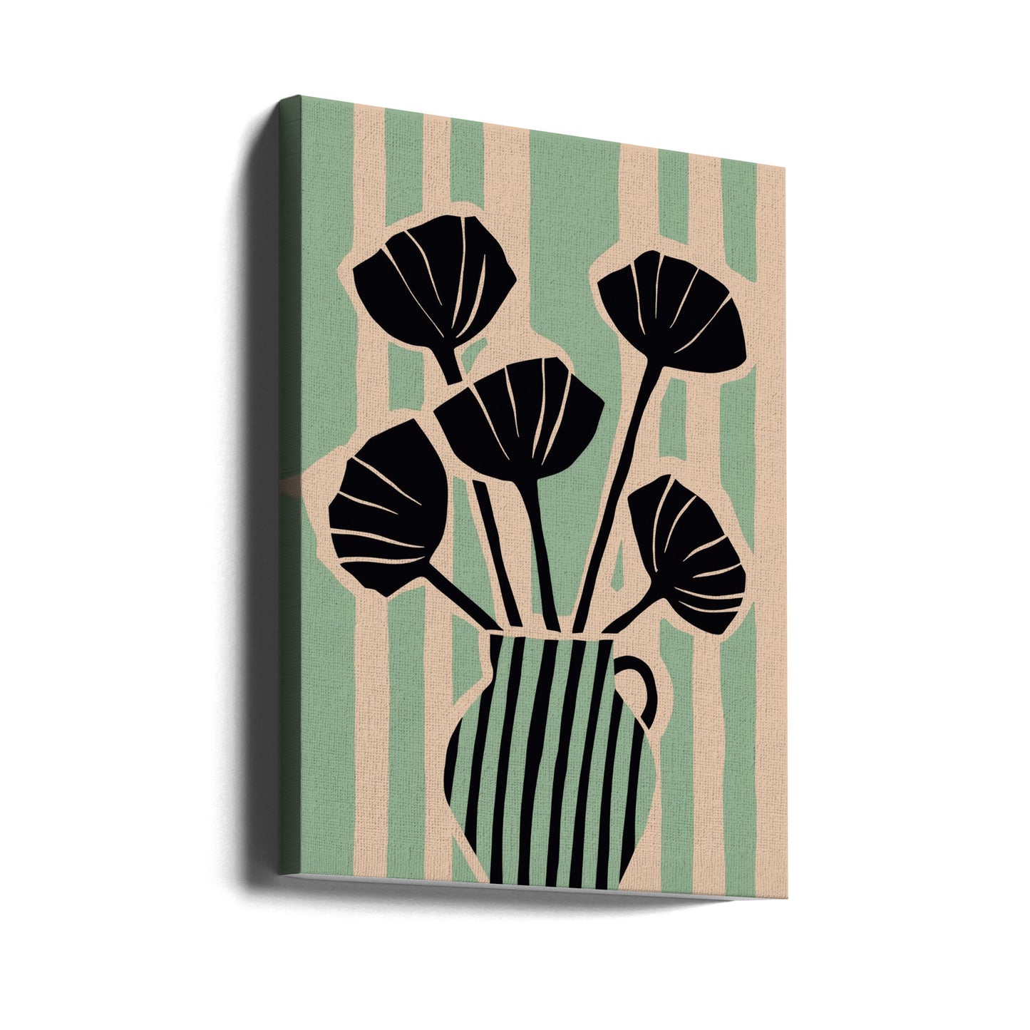 Striped Blooms Vase | Canvas