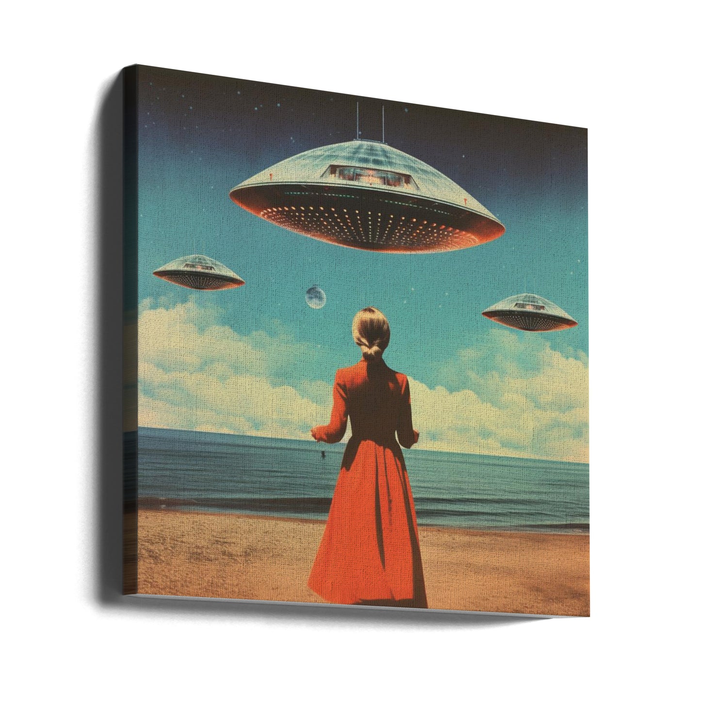 UFO-taivaan kollaasitaide | Canvastaulut