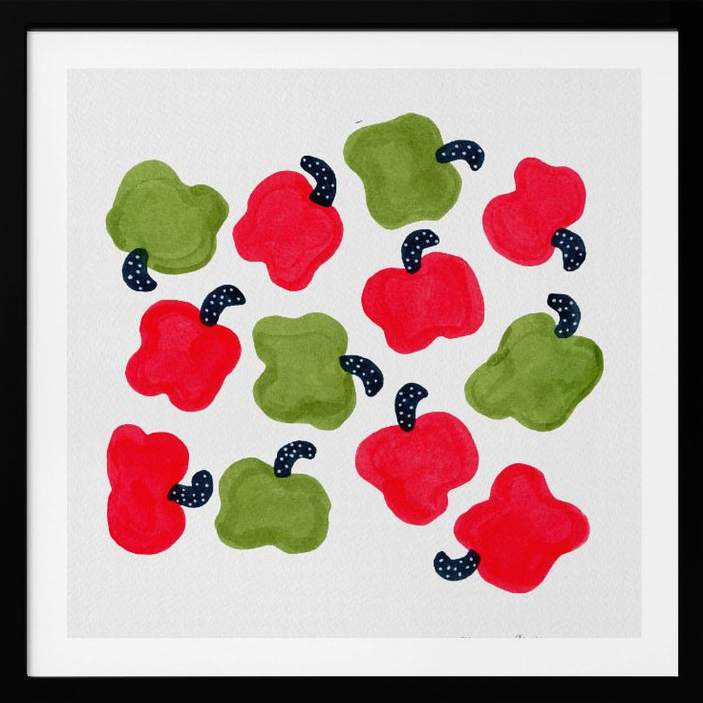 Poivrons verts et rouges | Posters - Affiche Artistique