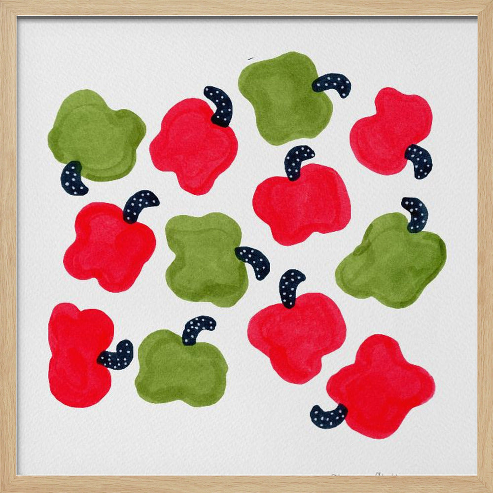 Poivrons verts et rouges | Posters - Affiche Artistique
