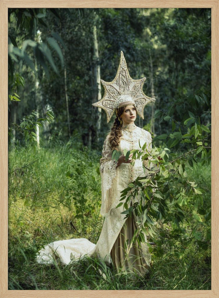 Young lady in forest | Poster
