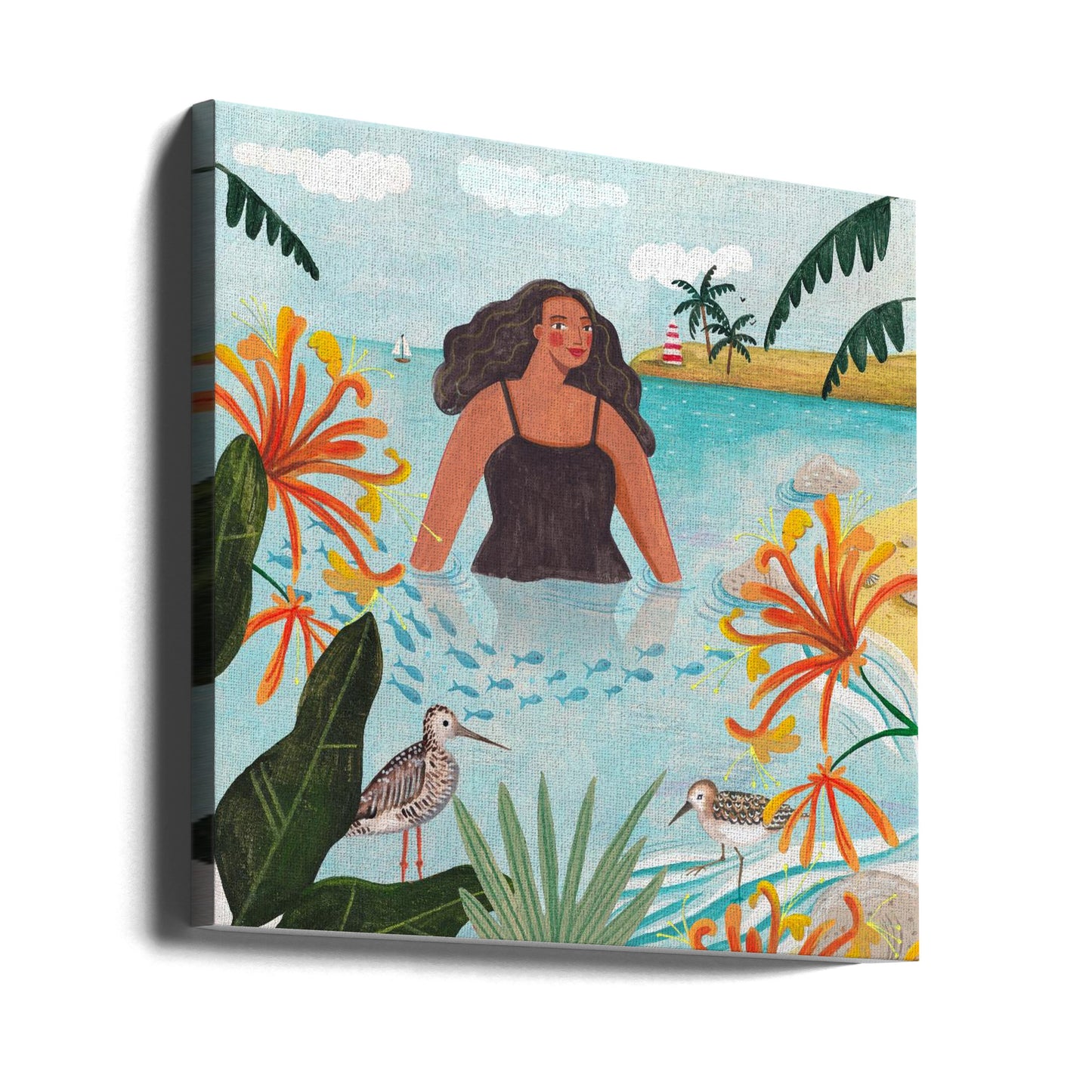 Vandring i havet | Canvas