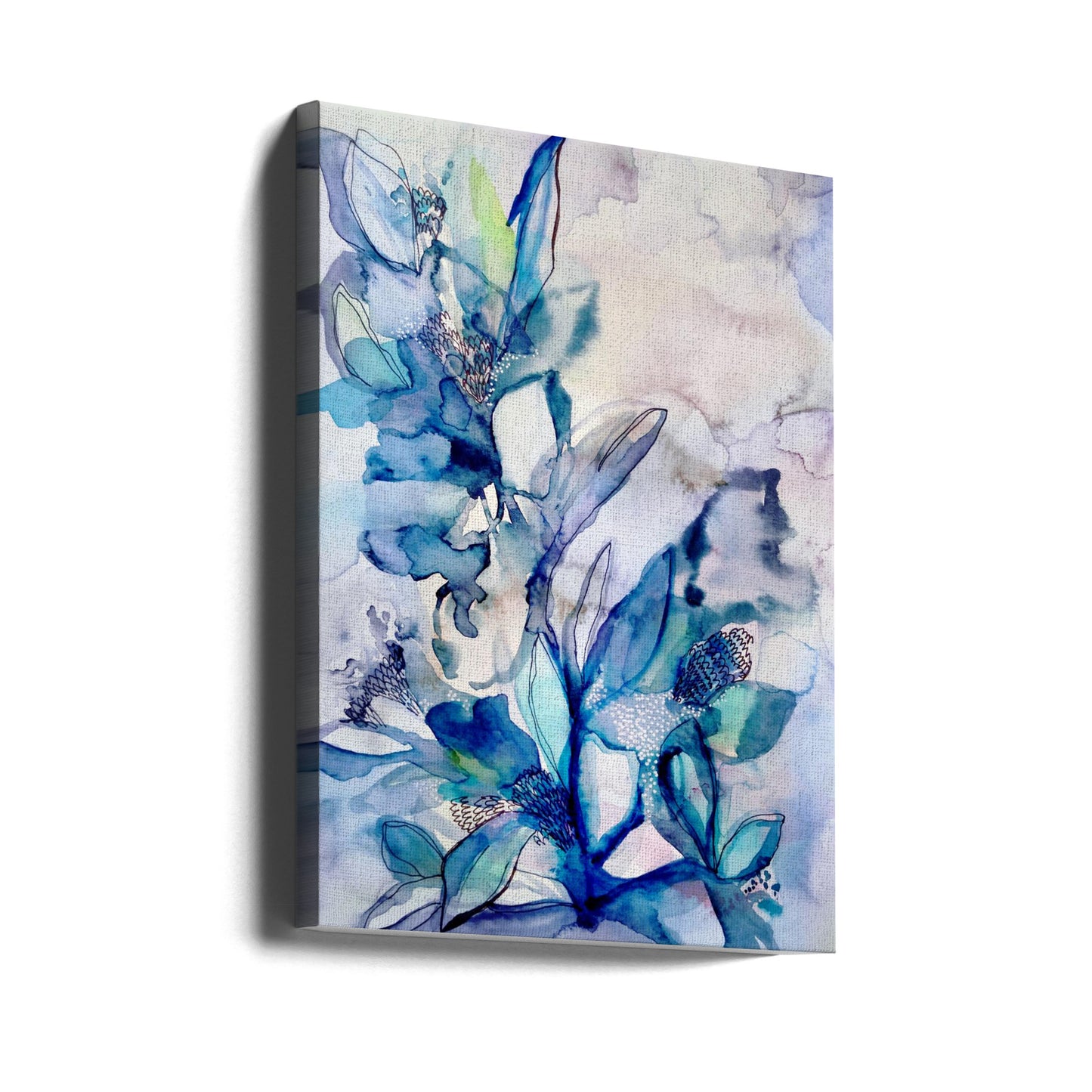 Aqua Floral | Canvastaulut
