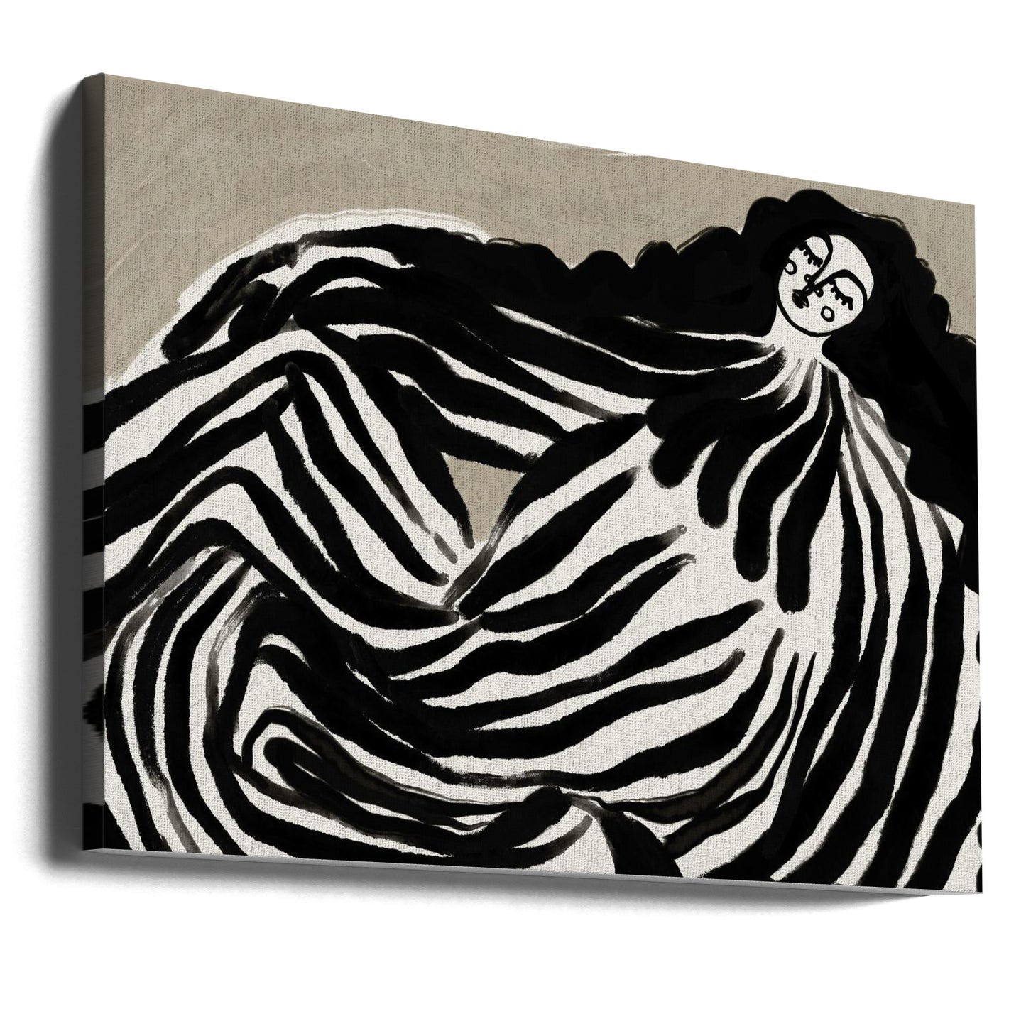 Monochrome Waves | Canvas