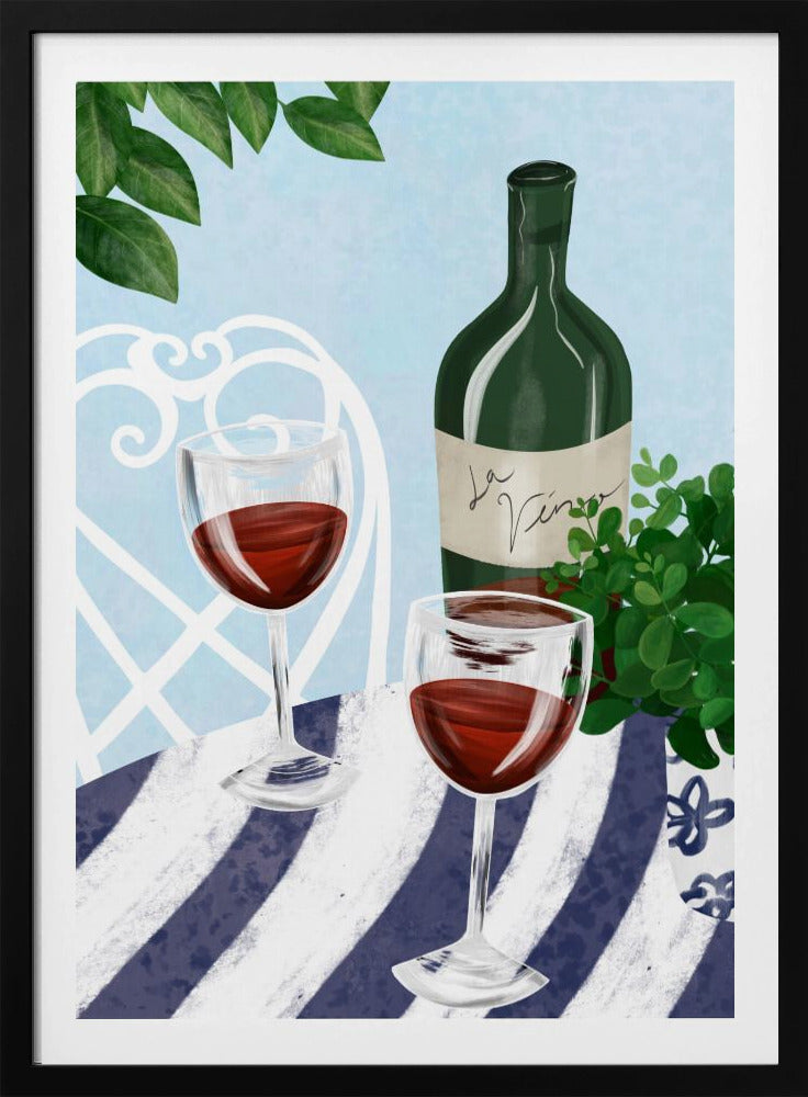Rotwein unterm Baum | Poster