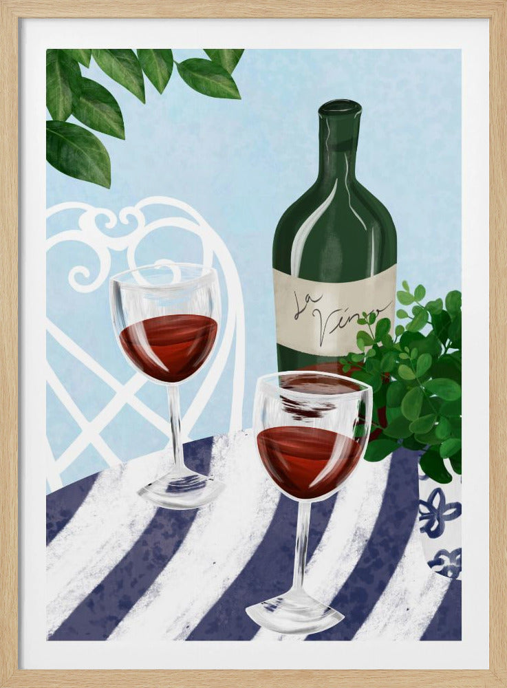 Rotwein unterm Baum | Poster