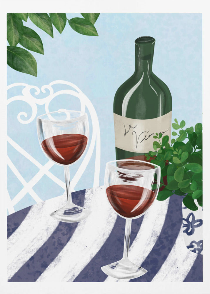 Rotwein unterm Baum | Poster