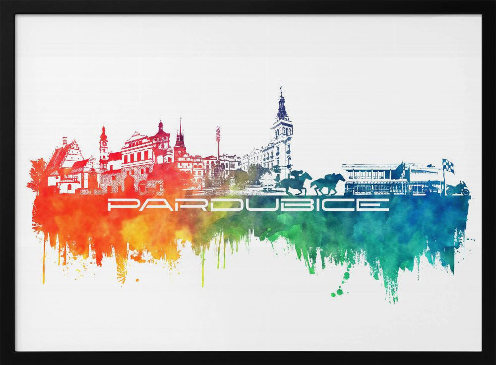 Pardubice Czechia Skyline City Art (4) | Poster