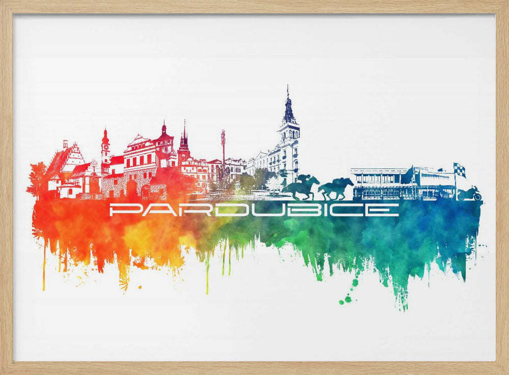 Pardubice Czechia Skyline City Art (4) | Poster