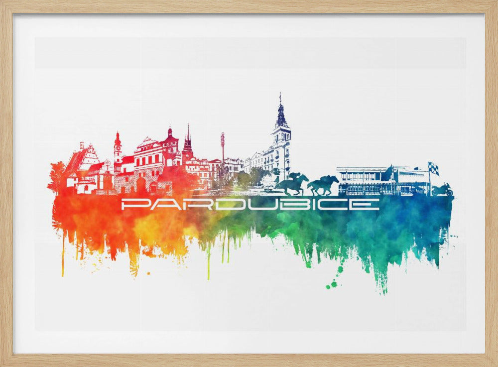 Pardubice Czechia Skyline City Art (4) | Poster