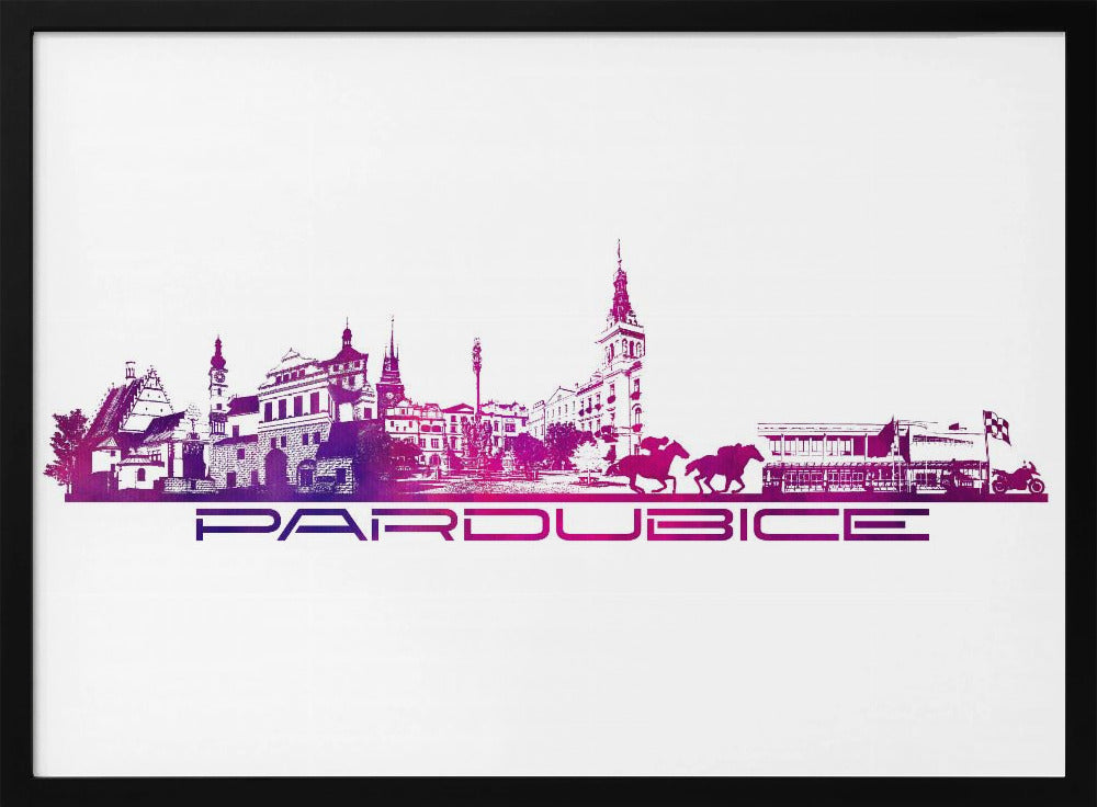 Pardubice Czechia Skyline City Art (6) | Poster