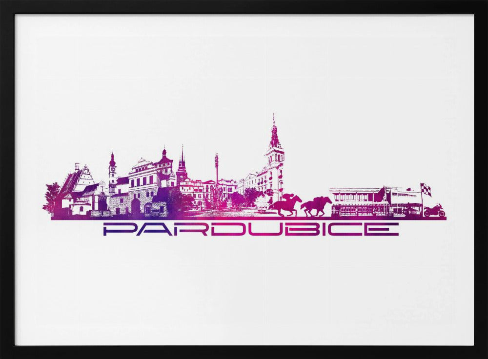 Pardubice Czechia Skyline City Art (6) | Poster