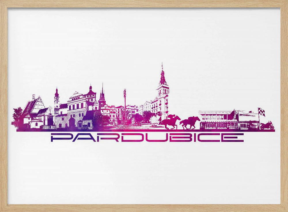 Pardubice Czechia Skyline City Art (6) | Poster