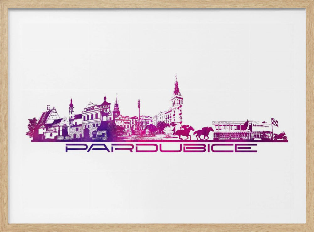 Pardubice Czechia Skyline City Art (6) | Poster