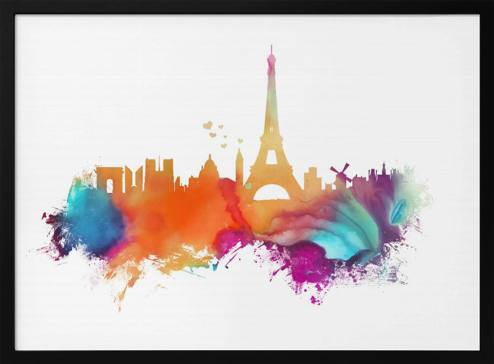Paris France Skyline Sport Art (2) | Poster