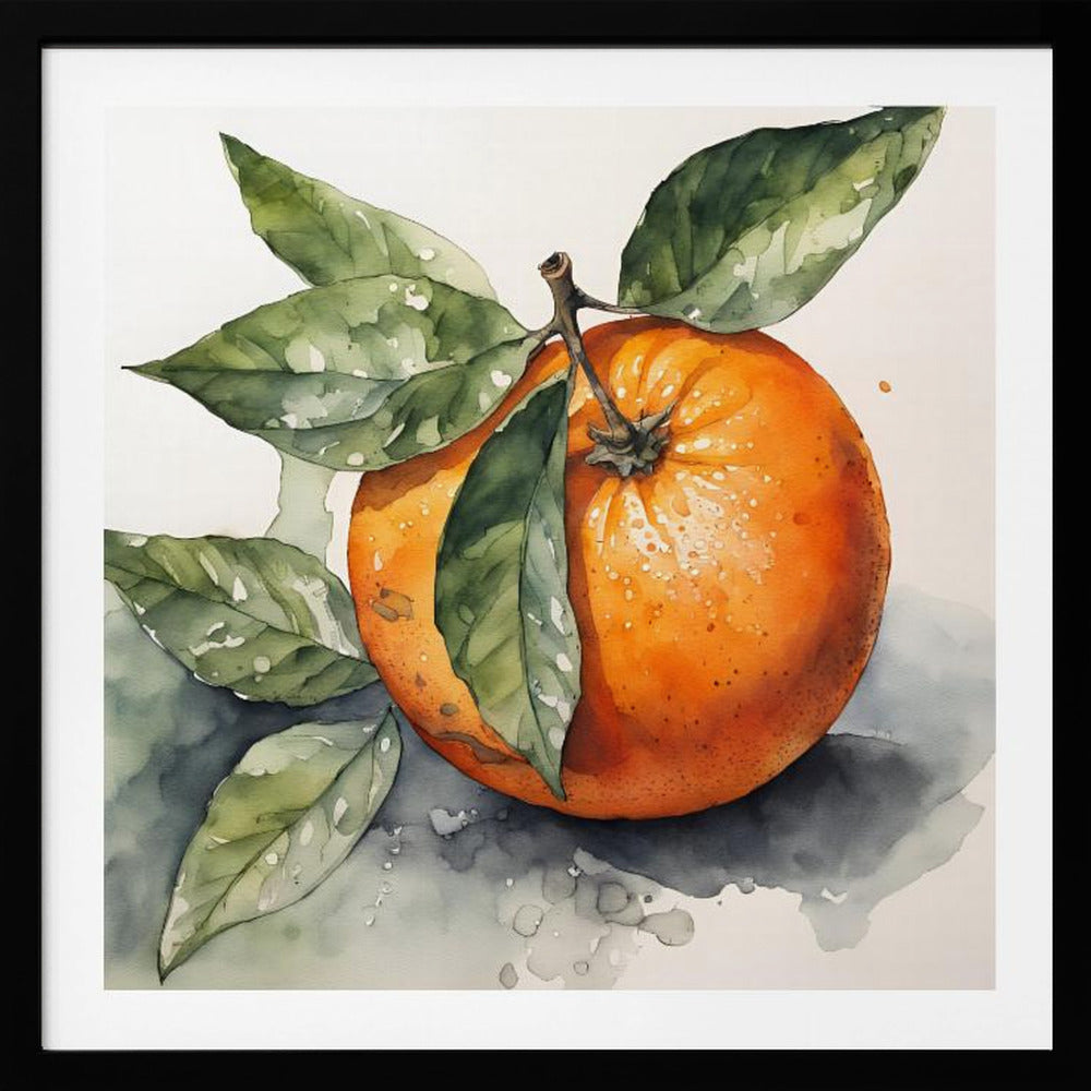 Orange, Akvarell, Bläck | Poster