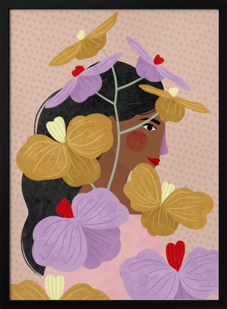 Hidden Behind Yellow Purple Flowers | Poster