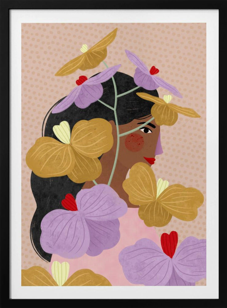 Hidden Behind Yellow Purple Flowers | Poster