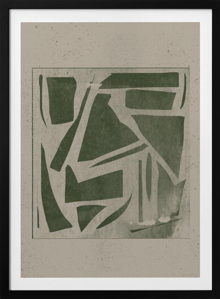 Grünes geometrisches Labyrinth | Poster