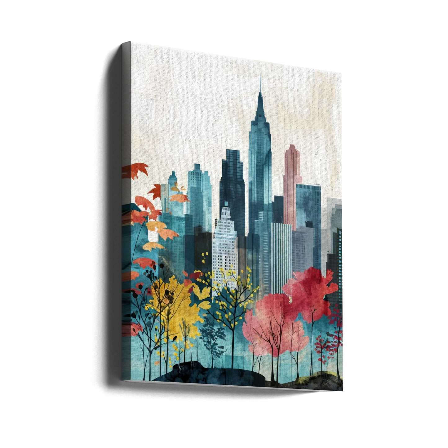 Peinture numérique à l'aquarelle de la ville de New York (1) | Tableaux sur Toile
