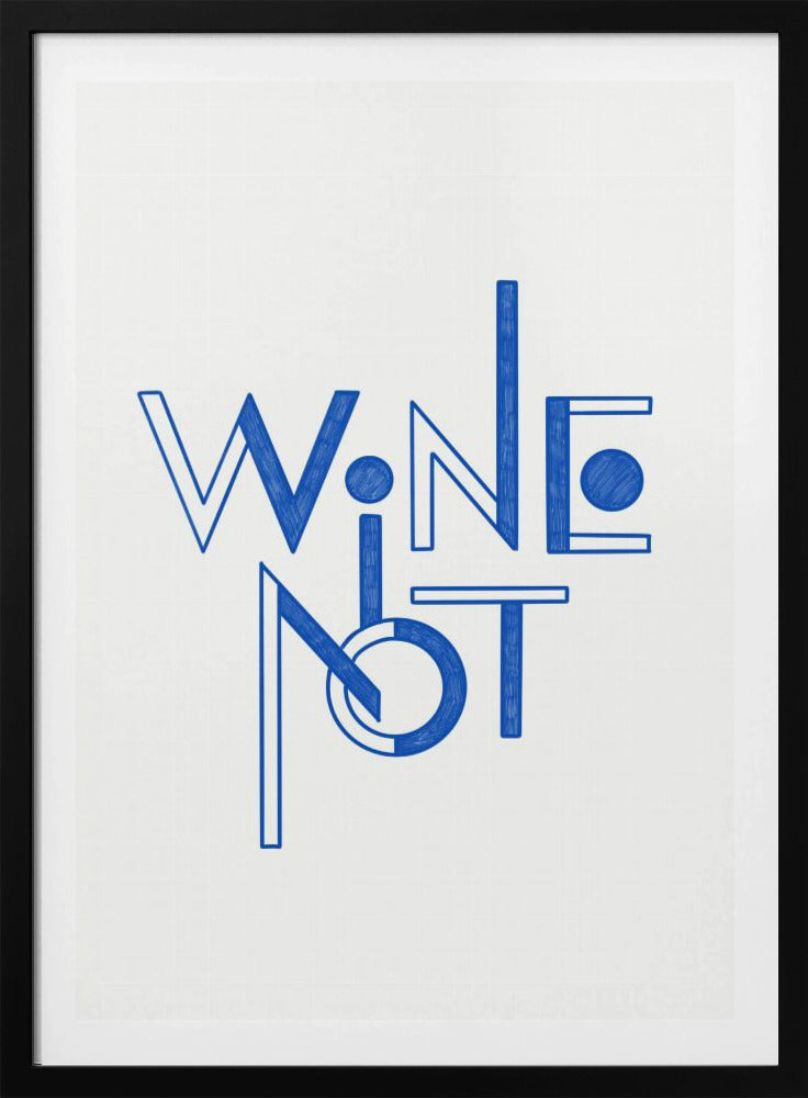 Vin Inte handritad text och citat | Poster