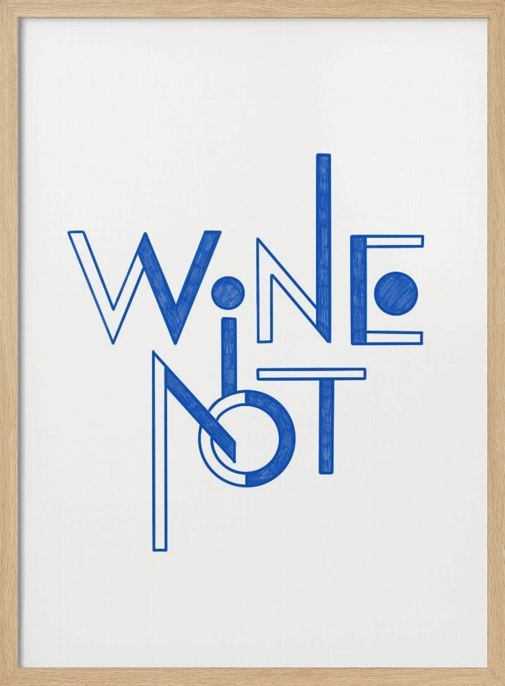 Vin Inte handritad text och citat | Poster