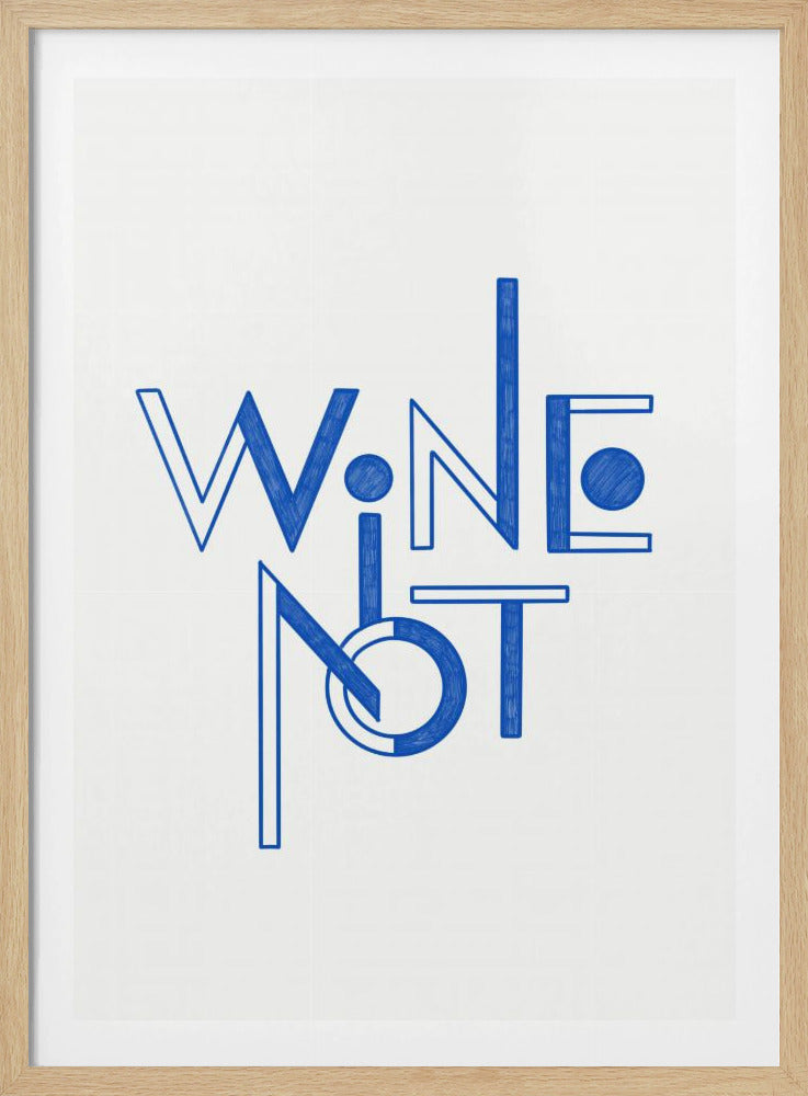 Vin Inte handritad text och citat | Poster