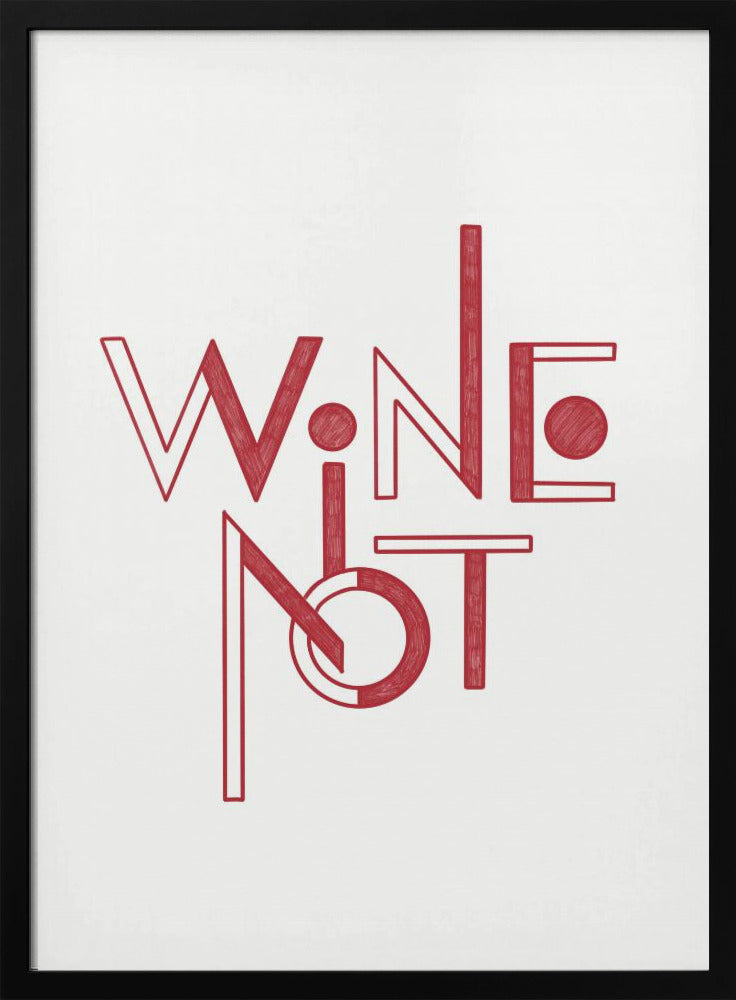 Vin Inte handritad text och citat | Poster