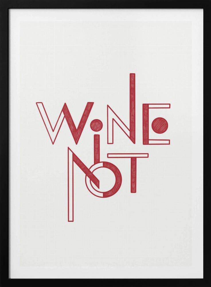 Vin Inte handritad text och citat | Poster