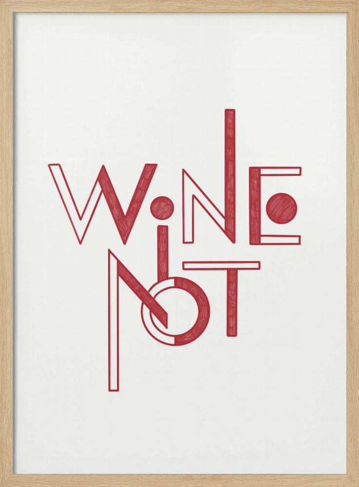 Vin Inte handritad text och citat | Poster