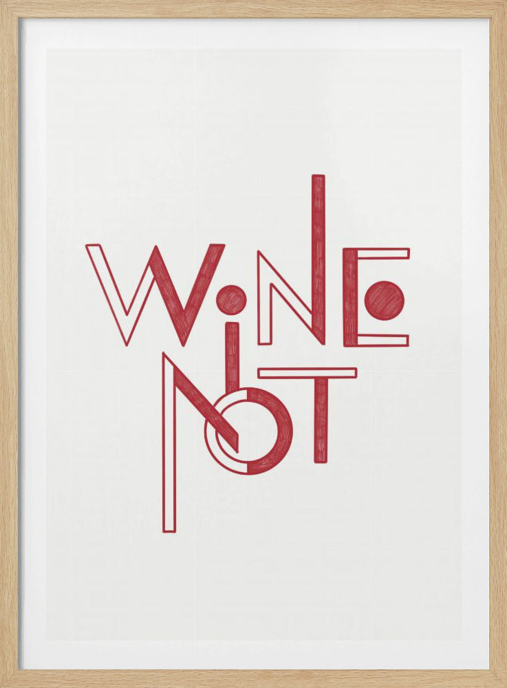Vin Inte handritad text och citat | Poster