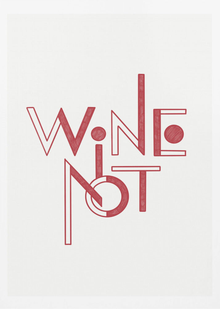 Vin Inte handritad text och citat | Poster