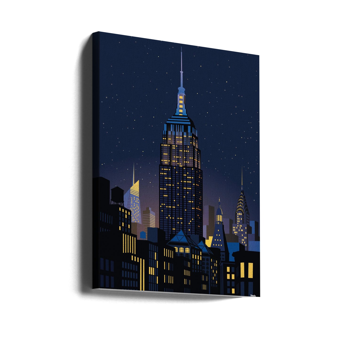 Manhattan w Nowym Jorku nocą | Wydruki na łótnie