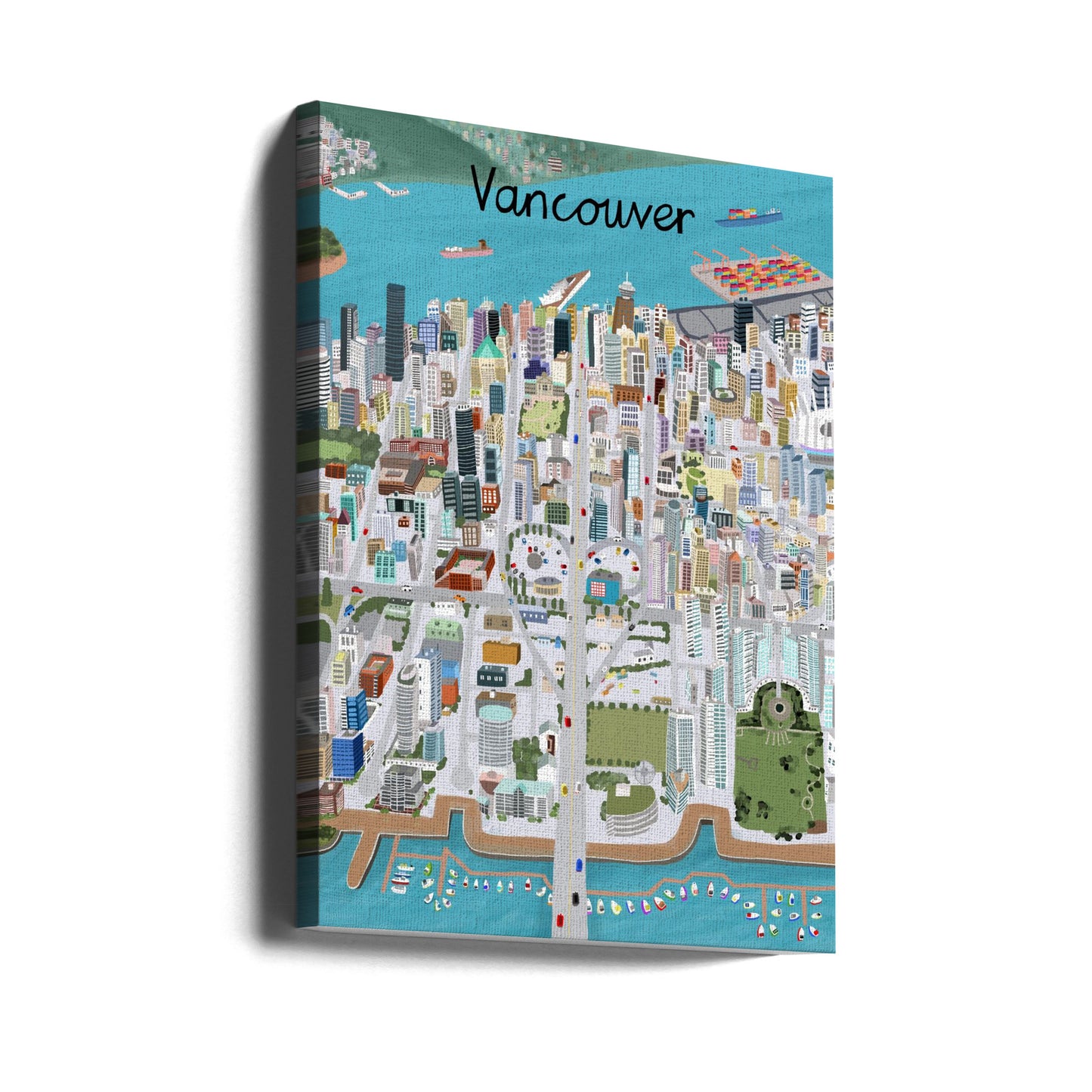 Utsikt över Vancouver City av konstnären Carla Daly | Canvas