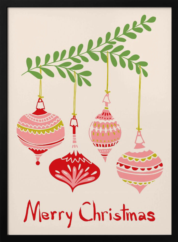 Cheerful little Christmas baubles | Poster