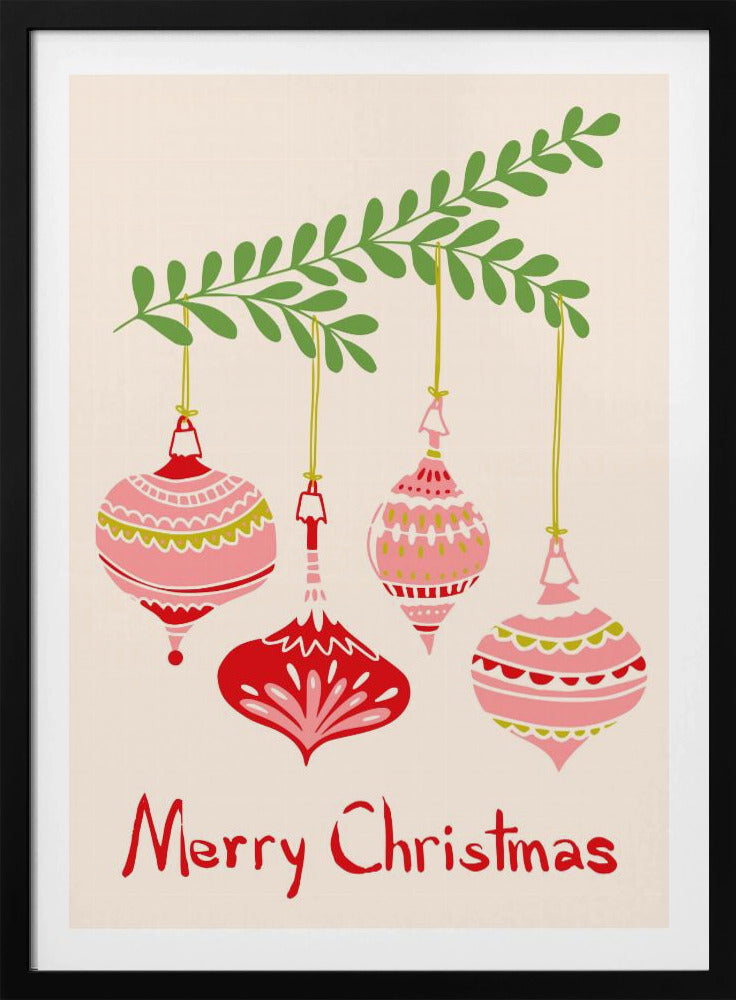 Cheerful little Christmas baubles | Poster